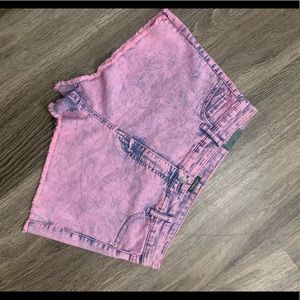 High rise jean shorts PINK